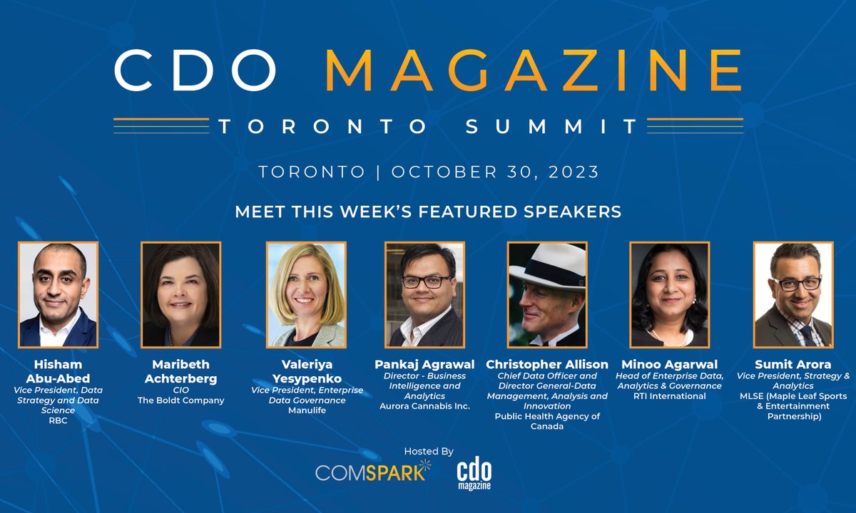 Get ready for engaging discussions &amp; invaluable takeaways in the heart of Toronto! We are excited to announce the #CDOMagazineTorontoSummit on October 30th, featuring a stellar lineup of panelists sharing their expertise and insights!

🔗 Secure your spot: hubs.ly/Q022_xp70