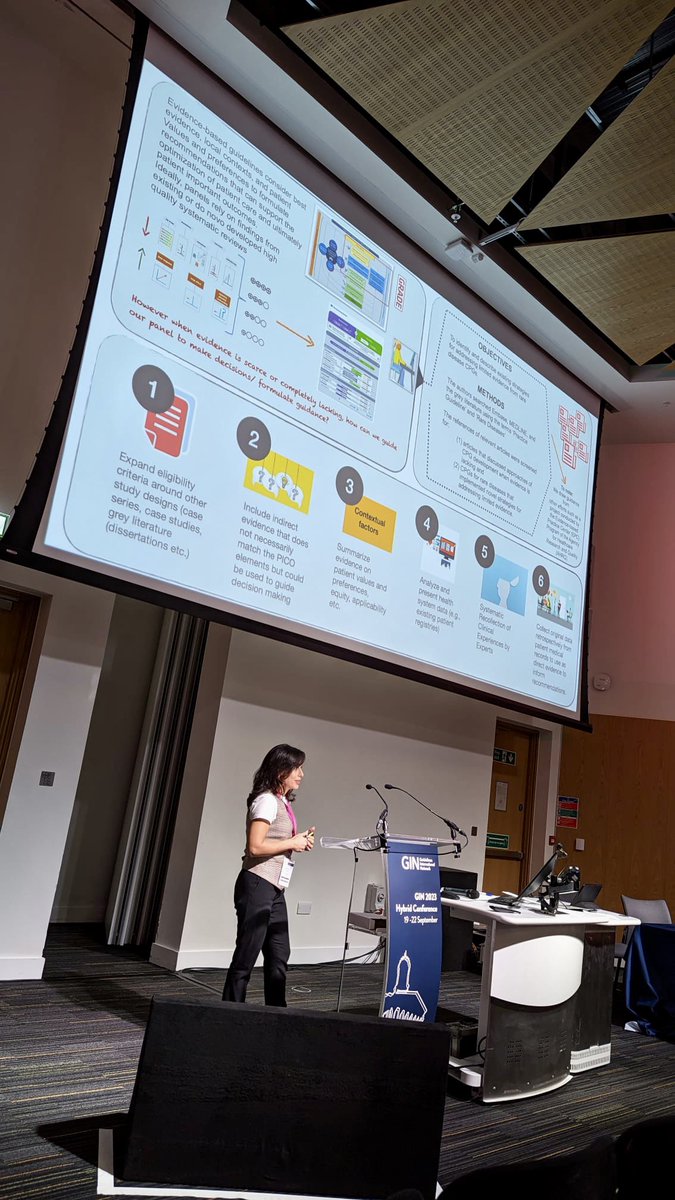 The different approaches to address scarcity/lack of evidence in the guideline development process.

Today I was happy to present an exemplar of systematic recollection of expert experience in our Cannabis for chronic pain guideline effort.

#GIN2023Glasgow