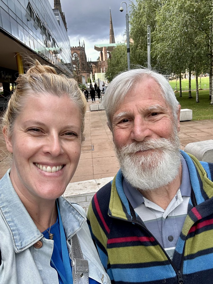 RowenaPadamsey's tweet photo. Two generations of @covcampus lecturers #meandmydad this fills my heart with joy 🥹 @CovUniOT https://t.co/h0avKjxYl5