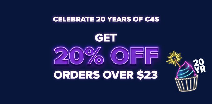 We&rsquo;re continuing our 20th Anniversary celebration by giving logged in customers a 20% discount on all<a href="/tag/c4sgiantess24"class="tags"><span>#c4sgiantess24</span></a>