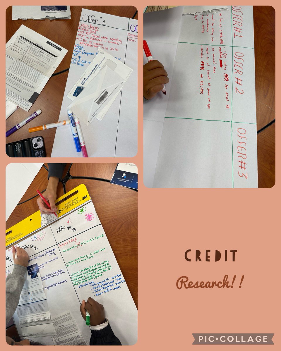 Credit &amp; Insurance students getting familiar with credit/loan offers!!!