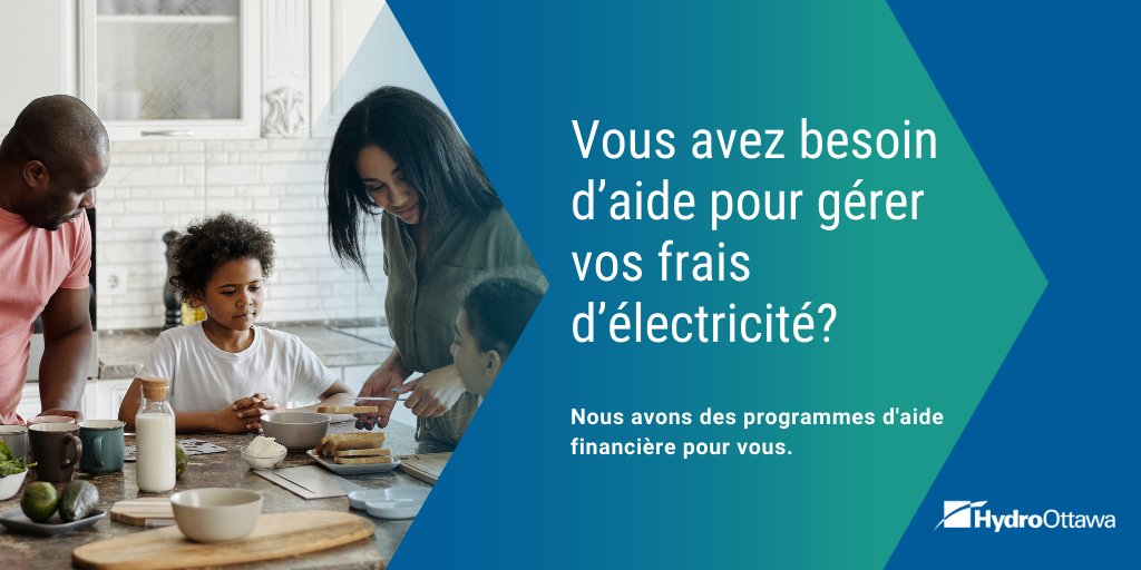 hydroottawa's tweet image. Si vous avez besoin d&apos;aide pour payer votre facture d&apos;électricité, nous avons plusieurs programmes pour vous !

En savoir plus sur les options disponibles pour gérer votre facture d&apos;énergie bddy.me/450BkMb #AideFinancière #Ottawa