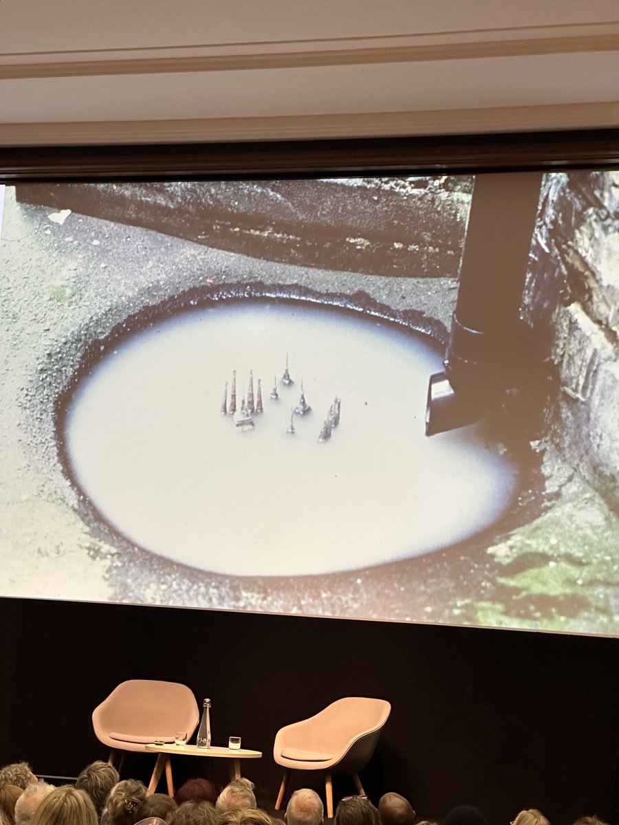 Cornelia Parker using souvenirs to measure her bath water 

from the <a href="/RIBA/">Royal Institute of British Architects</a> + <a href="/GrimshawFdn/">GrimshawFoundation</a> Annual Art Lecture last night
