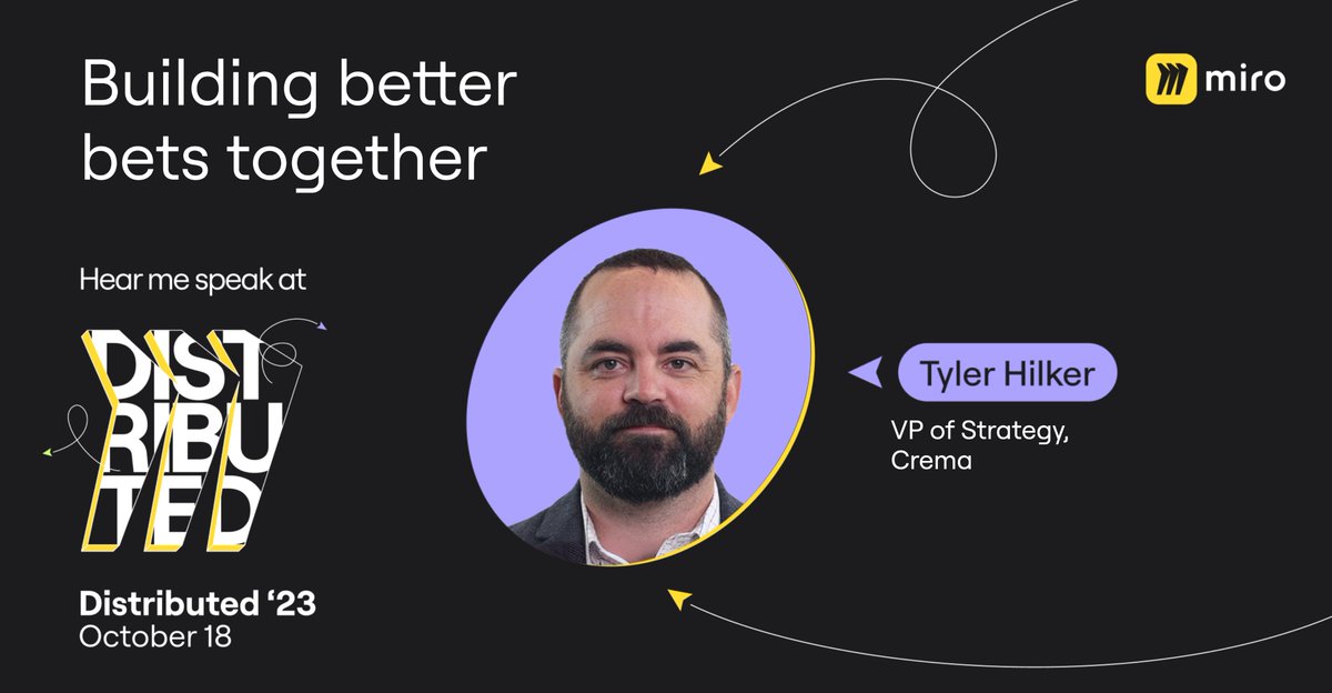 thehilker's tweet photo. I'm excited to be part of Distributed '23! 🎉 Save the date for October 18 – it's a free, virtual event for everyone. Register at https://t.co/O7khgbbVuP #MiroCommunity #Distributed23 https://t.co/MtJe8dKXbD