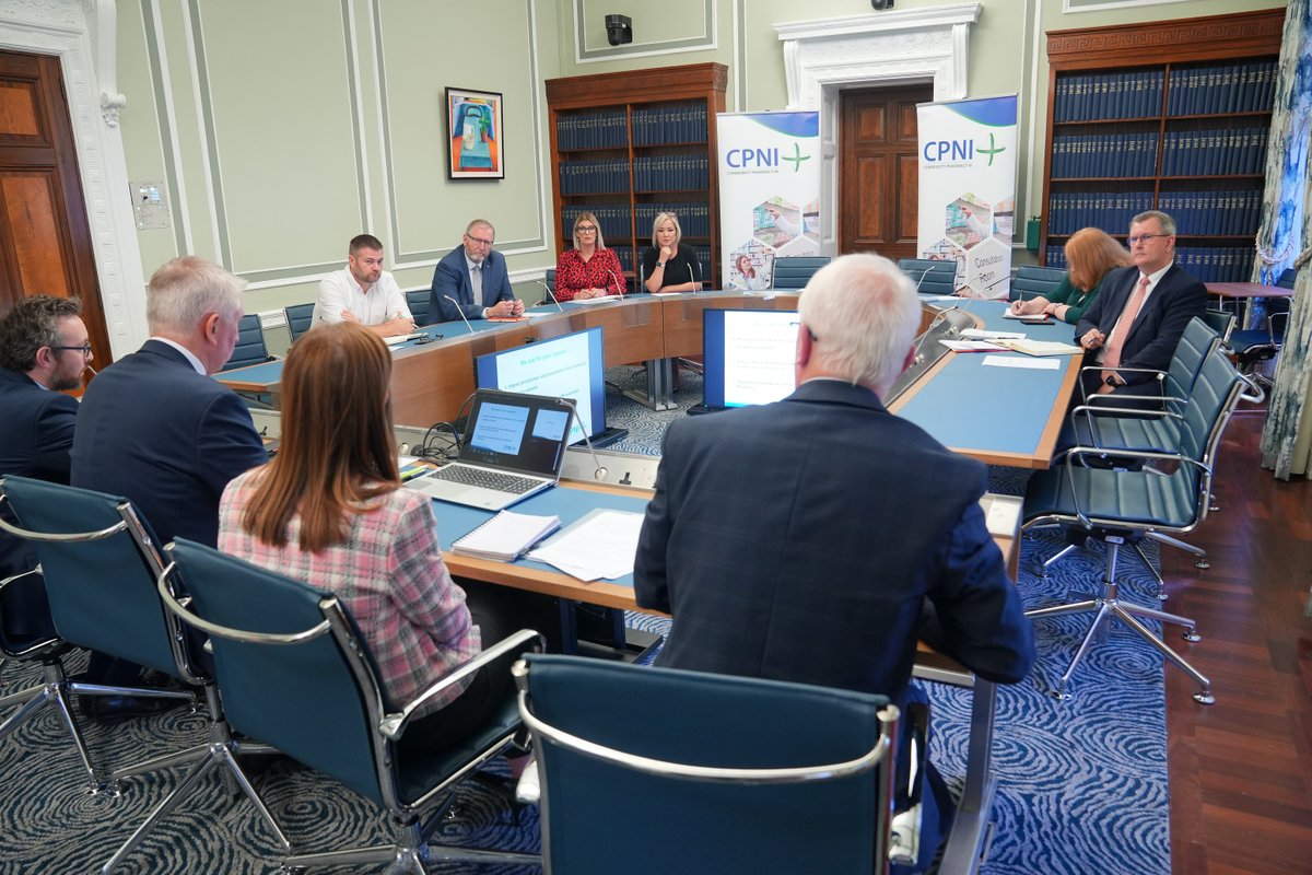 compharmacyni's tweet photo. CPNI welcomed the opportunity to engage with political party Leaders &amp; MLAs to provide an update on the community pharmacy landscape &amp; to reinforce the need for urgent prioritisation &amp; investment in the network, so it can play a transformative role across the health service. https://t.co/O98bEUSeyZ