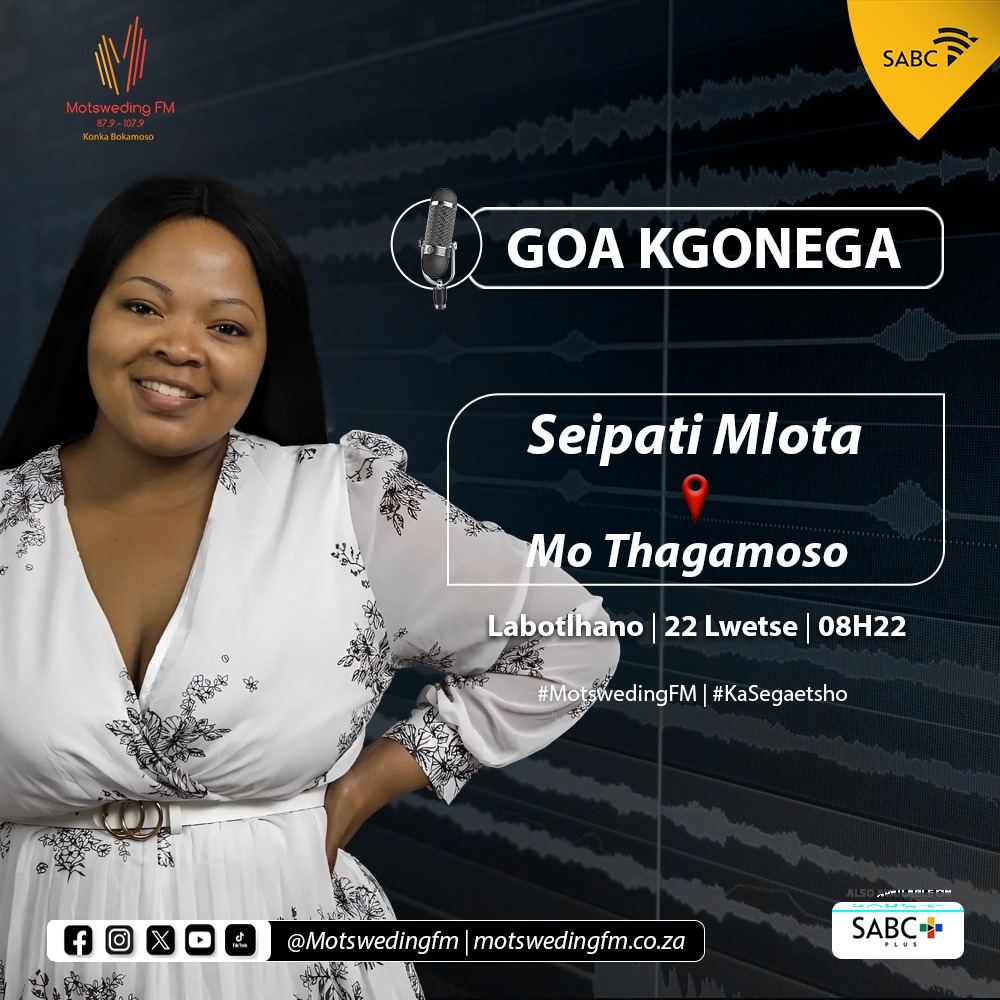 motswedingfm's tweet photo. #Thagamoso le @DMOS_SA @Selloane_Sebalo @Oatile90 

Re buisana le Maxy Khoisan MmaGauta   mo #RenwaMmutshwana  ka 07H22

Re buisana le Seipati Mlota  mo #GoaKgonega  ka 08H22

📱: 082 565 6674

🌐: https://t.co/bpXxNNG6x8

#MotswedingFM | #KaSegaetsho https://t.co/TkcymeuH9P
