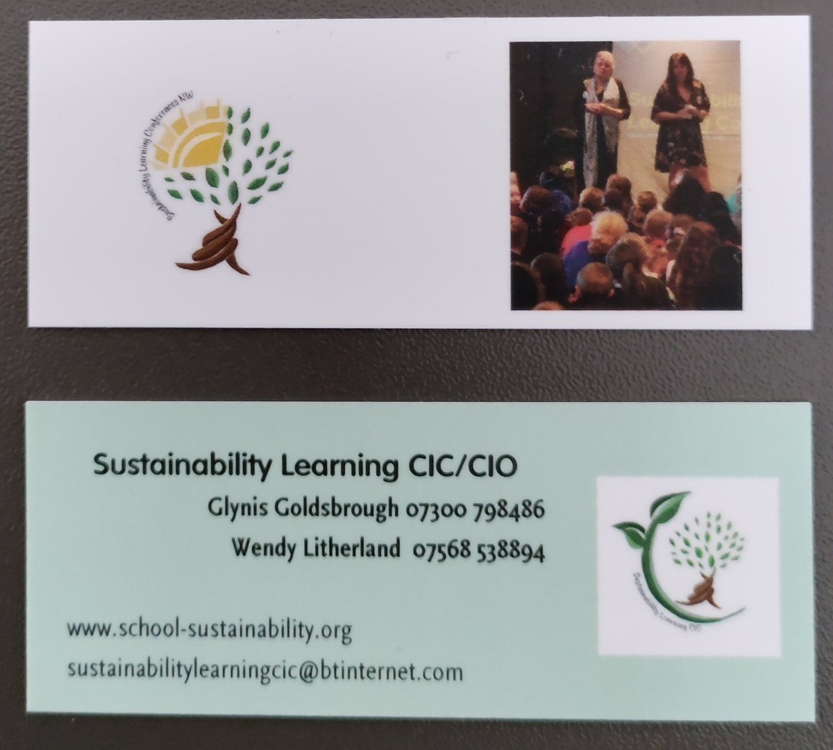 Excited to see myself on the new business cards for #SLC24 but not as excited as I am for the conference itself on 27th June 2024. Great meeting to share ideas with @CICNWconf @Sch_ESD_Conf 
Watch this space for my new book 💚