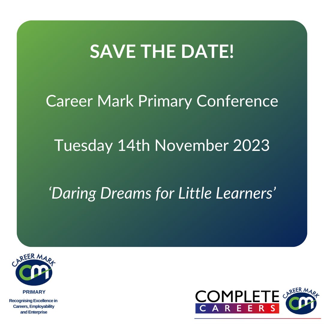 Save the date!
We are very excited to announce that our second Career Mark Primary Conference will take place 14th November 2023. 
More information coming soon!