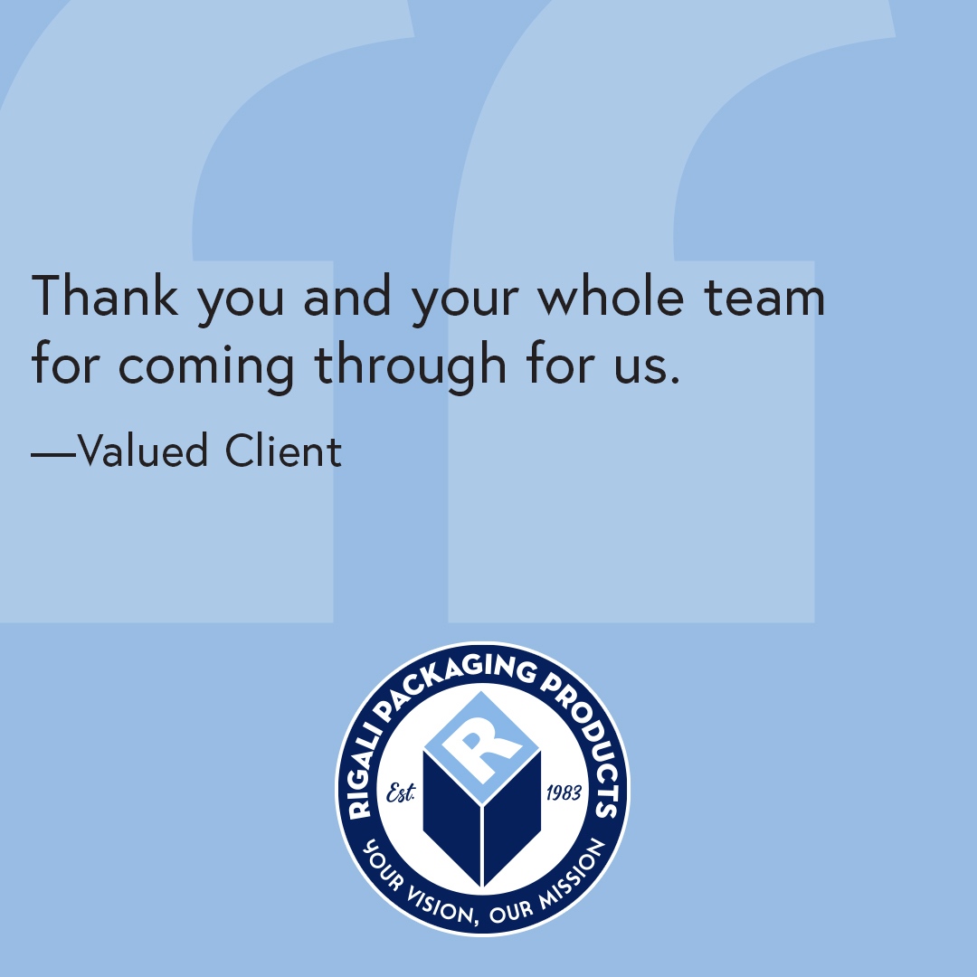 Thank you and your whole team for coming through for us. —Valued Client
…..
#rigalipackaging #custompackaging #packagingsolutions #packaginginnovation #consultationservices
