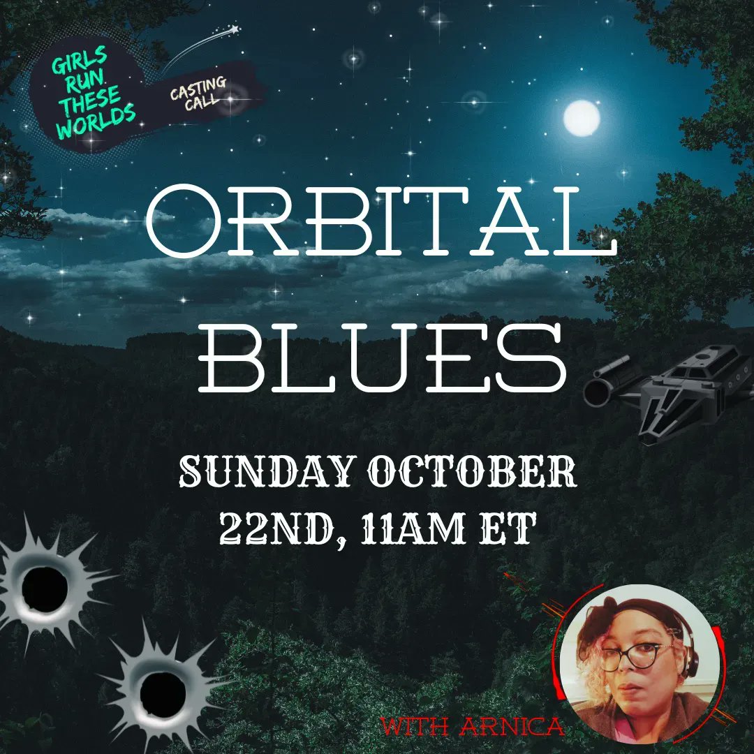 GirlsRunWorlds's tweet image. CASTING CALL:  @ArnicaxRoss leads you, your crew, and your raggedy but trustworthy ship on a sail through the frontiers of space; running from your past, chasing your dreams, and trying to get a legendary score. BIPOC prioritized. Closes Monday. 
buff.ly/3EJoSG2