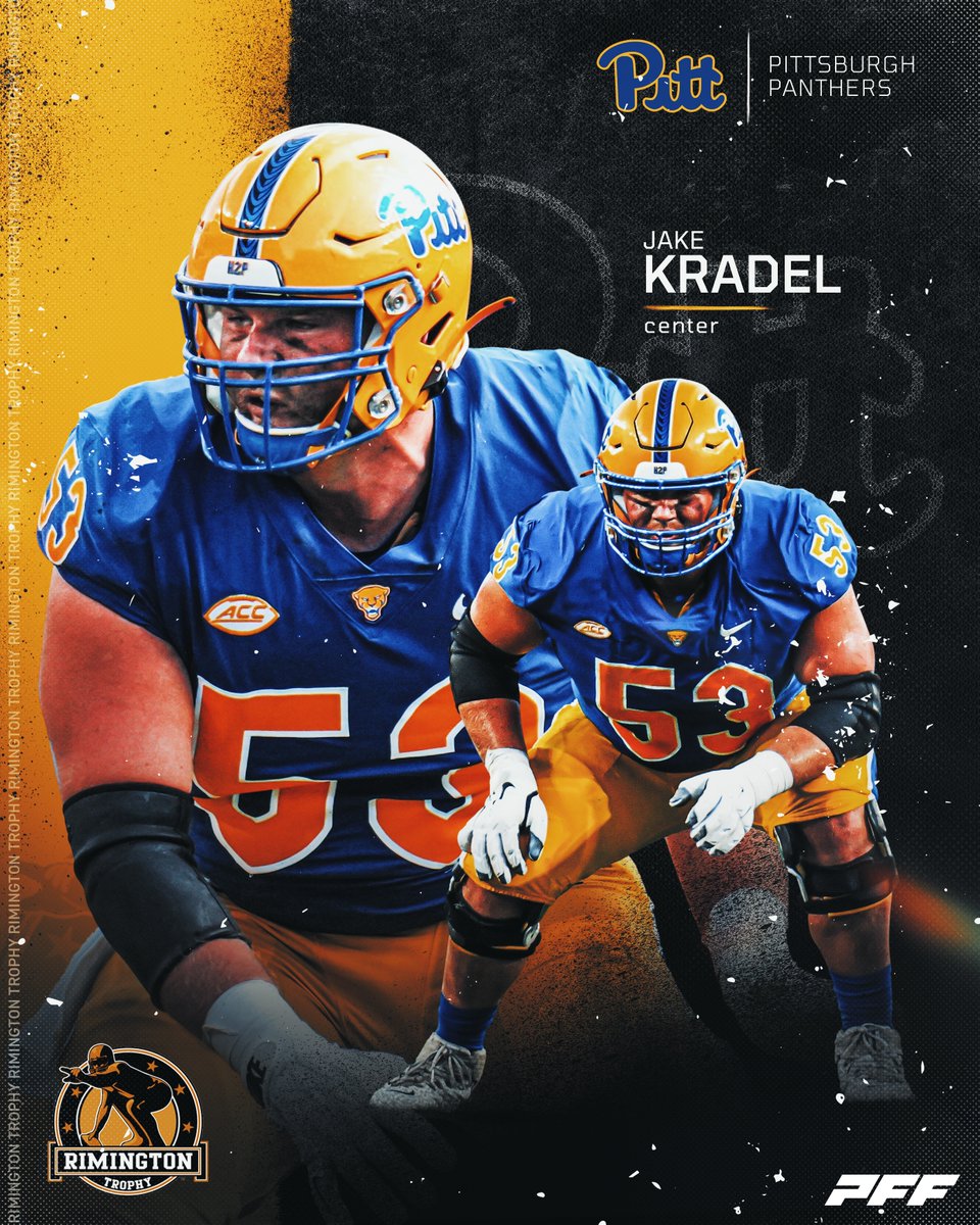 Jake Kradel only allowed 1 sack over 412 pass blocking snaps in 2022. The @pitt_FB center hasn't allowed more than 2 sacks in a season throughout his college career. He has a @pffcollege passing blocking grade of 83.1 in Week 3. #rimingtonwatchlist