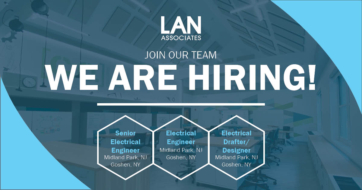 Calling electrical engineers! Check out our open #electricalengineering #positions in our offices in Midland Park, NJ and Goshen, NY. 

Interested candidates should apply online by following the below link.

lanassociates.com/careers/
