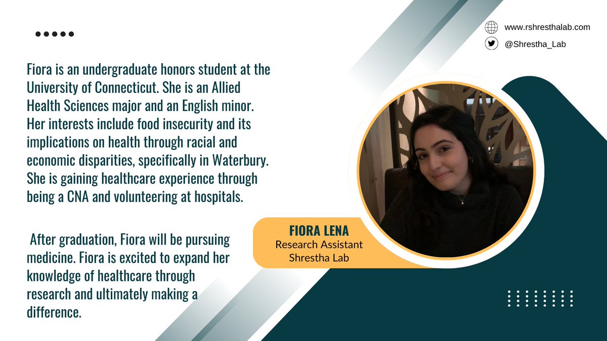 🎉 We are happy to introduce our newest lab member, Fiora Lena, to the #Shrestha_Lab! 
 
 #NewBeginnings #ScienceTeam #ResearchCommunity 📚🔍