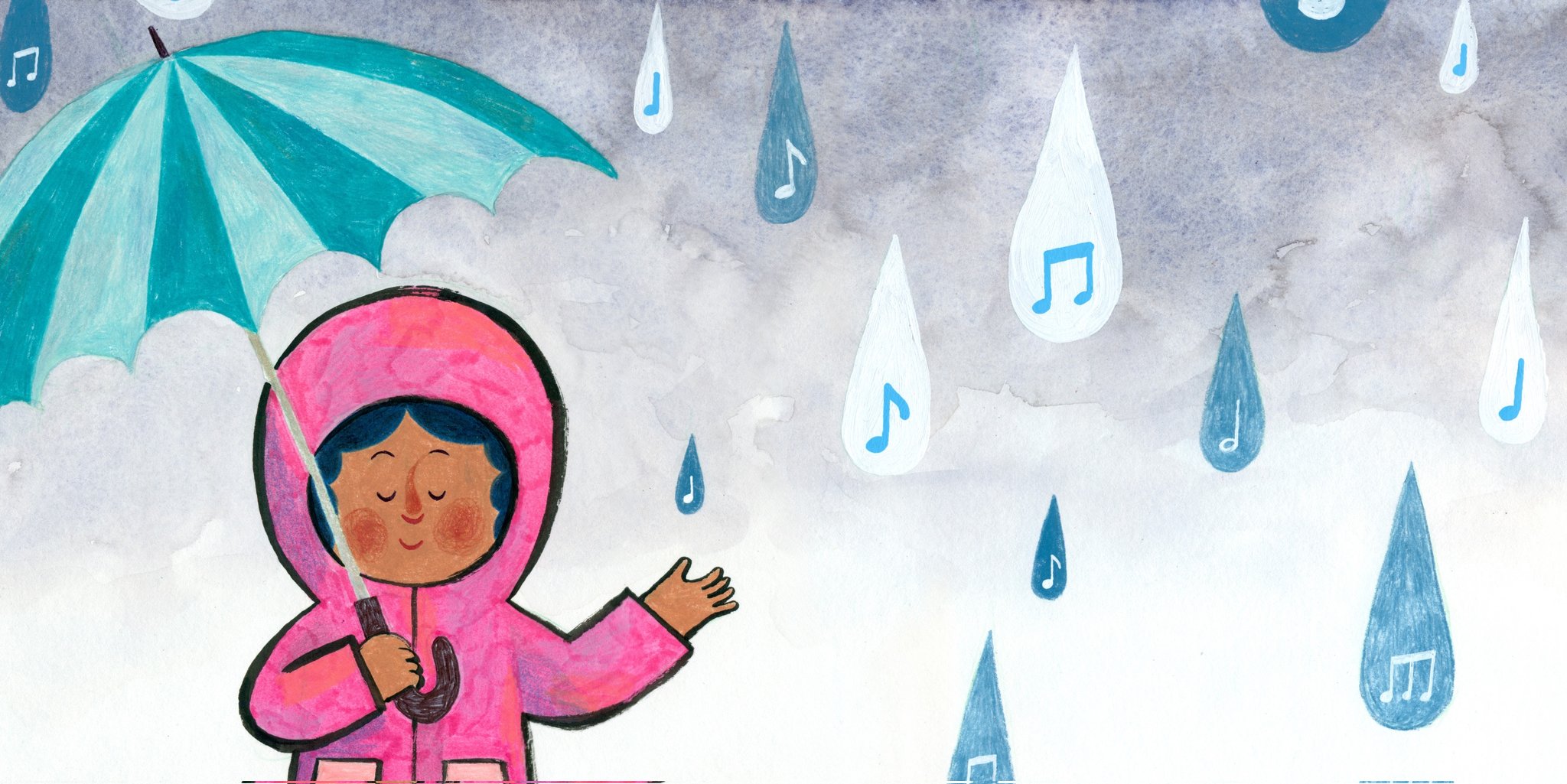 Cute Cartoon Rainy Season Coloring Page Stock Vector (Royalty Free)  2332236909 | Shutterstock