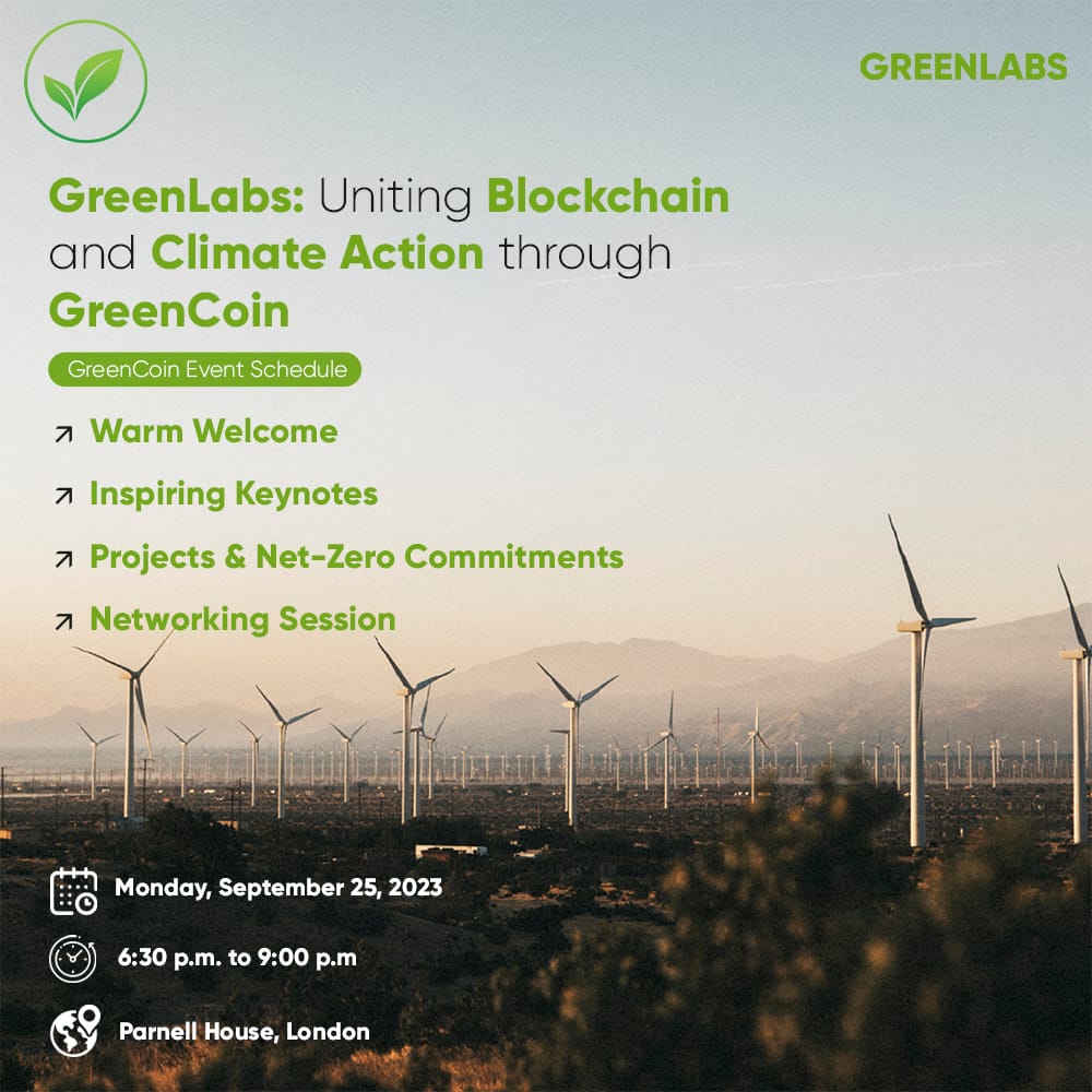 GreenCoin: Bridging Blockchain & Climate Action

Learn More: greenlabs.cc//

#SustainableInnovation #BlockchainForChange
#ESGRevolution #GreenTech #FutureOfSustainability #InnovateForImpact
#NetZeroJourney #GreenLabsEvent #SustainabilityLeaders