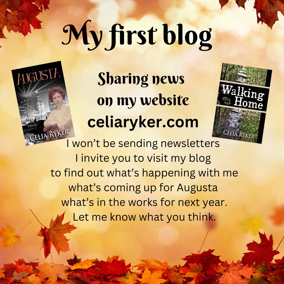 I decided against sending newsletters and instead invite those who are interested in knowing what's new with me and my books to read my blog. #WritingCommmunity #readingcommunity #Novel #books #historicalFiction @VermontWriters @MichiganWriters