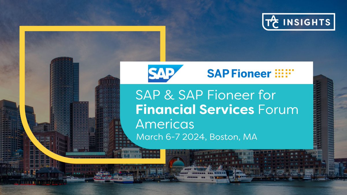 We’re back! 📣 The SAP and SAP Fioneer for Financial Services Forum Americas, is back March 6-7, 2024 in Boston! Stay up to date with the latest and greatest forum developments here bit.ly/3PKwVbS#SAPfsi #sapfinancialservices #banking #insurance #sap #sapfioneer