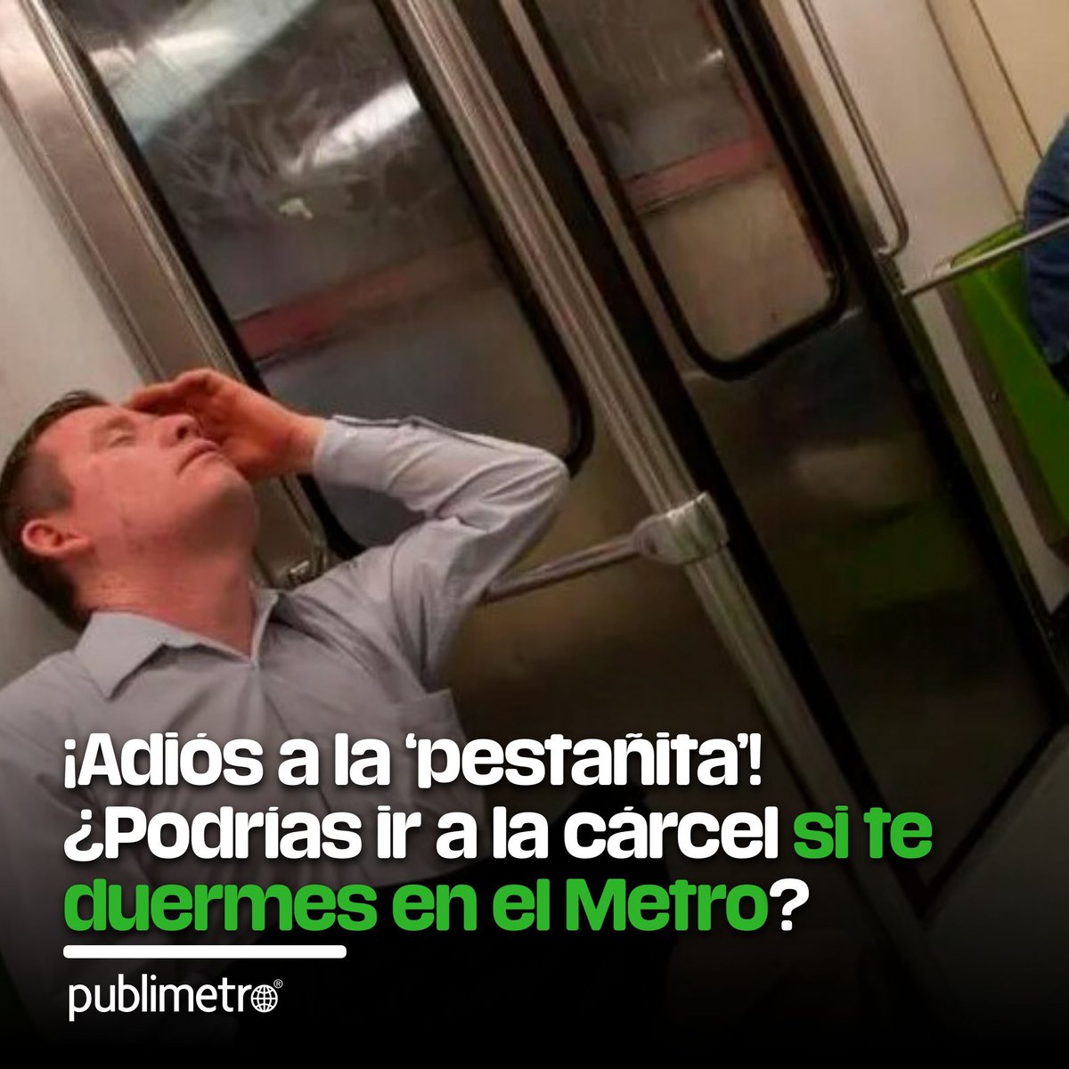 Es mejor que ya no te quedes dormido en el Metro o podrían multarte. publimetro.com.mx/noticias/2023/…