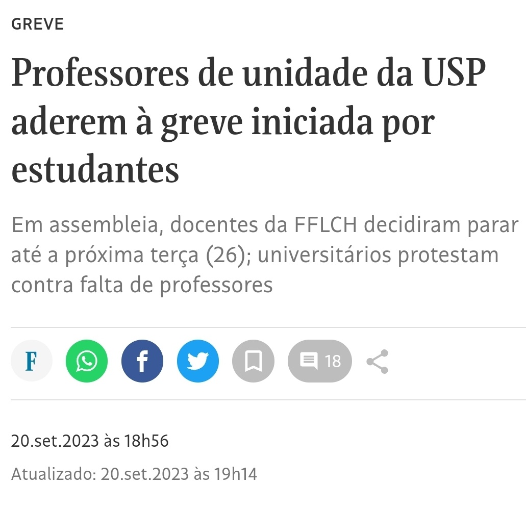 ErikakHilton's tweet photo. TODO APOIO À GREVE DA USP!
Contratação de Professores, JÁ!

Há muitos anos a USP, bem como diversas outras universidades públicas, vem sendo propositadamente precarizadas. 

A ausência de professores, já histórica, atrapalha o bom andamento das atividades acadêmicas, sobrecarrega as unidades e prejudica a formação dos estudantes. 

Todo meu apoio, irrestrito, à GREVE PELA CONTRATAÇÃO DE PROFESSORES iniciada pelo movimento estudantil e que agora terá adesão dos docentes da Universidade!