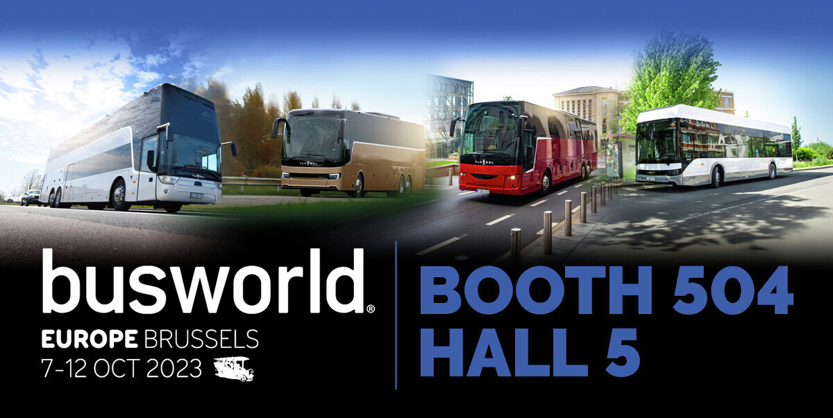 Our #teamvanhool will be at @busworld from 7-12 OCT, showcasing our... 🚌 Brand new 𝗧-coach 🚌 Proven 𝗘𝗫 and 𝗧𝗗𝗫 coach 🚎 Zero-emission 𝗔-city bus 🚎 Innovative 𝗘𝘅𝗾𝘂𝗶𝗖𝗶𝘁𝘆 trambus See you at BOOTH 504 / HALL 5! #BusworldEurope2023 #VanHool #LeadingTheWay