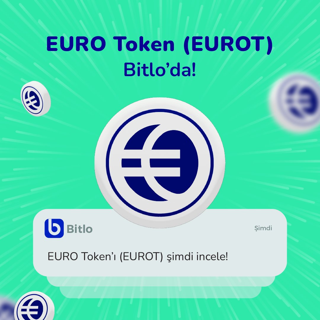 bitlocom's tweet image. Euro € $EUROT Bitlo'da 🌟

EURO Token (EUROT), finansal işlemlerde düşük makas aralığı sunarak size daha avantajlı bir deneyim sunuyor. Ayrıca, 7/24 işlem yapma olanağı ile hafta sonları ve tatiller dahil her zaman alım yapabilirsiniz. Finansal özgürlüğünüzü şimdi elde edin! ✨…