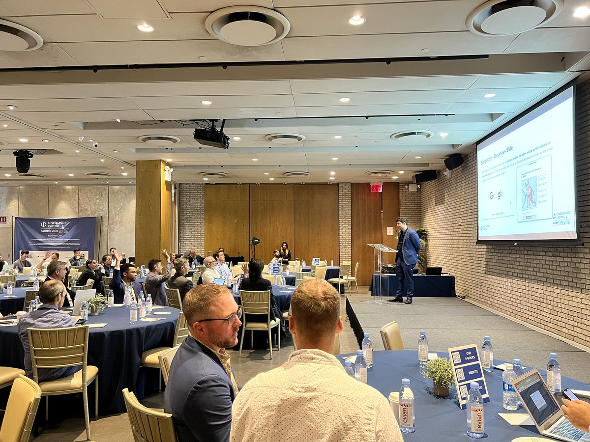 Vignesh M (@vigneshmarkandu) on Twitter photo <a href="/unboundedcap/">Unbounded Capital</a>’s Zach Resnick giving opening remarks about the state of blockchain, and why we focus on scale & microtransactions! #UCinNYC2023 <a href="/unboundedcap/">Unbounded Capital</a>’s Zach Resnick giving opening remarks about the state of blockchain, and why we focus on scale & microtransactions! #UCinNYC2023