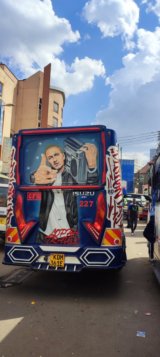 #matatuculture Celebs on wheels in Nairobi Kenya. <a href="/Eminem/">Marshall Mathers</a> <a href="/50cent/">50cent</a> welcome to Kenya <a href="/magicalkenya/">Kenya Tourism Board</a>. <a href="/NairobiVisuals/">Nairobi Visuals</a> @ma3route <a href="/SakajaJohnson/">Sakaja Arthur Johnson</a> <a href="/NairobiCityGov/">Nairobi City County</a>