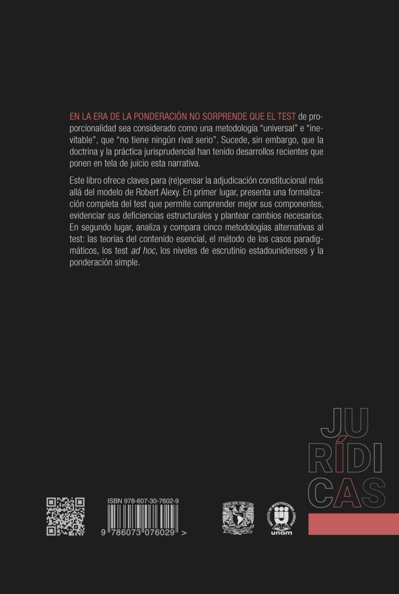 jmartinreyes's tweet image. Me llena de emoción que el @IIJUNAM publique mi libro:

«Más allá del test de proporcionalidad: análisis, crítica y metodologías de adjudicación alternativas al modelo de Robert Alexy»

Aquí lo pueden descargar (gratis):
📕 bit.ly/MasAllaDelTest

Y en este 🧵 les cuento más...