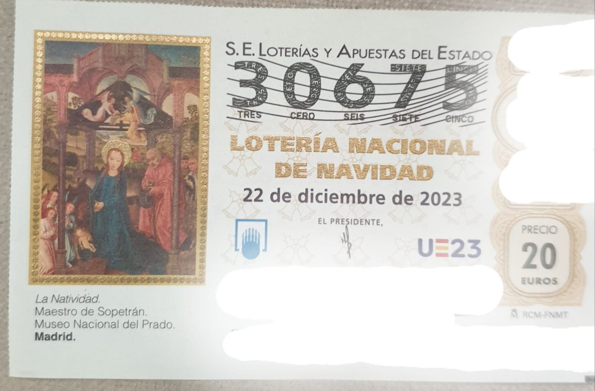Vendemos ya nuestra lotería de navidad. Solo decimos a 23 euros. Los tenemos en nuestra sede. 
Todo al 30675.