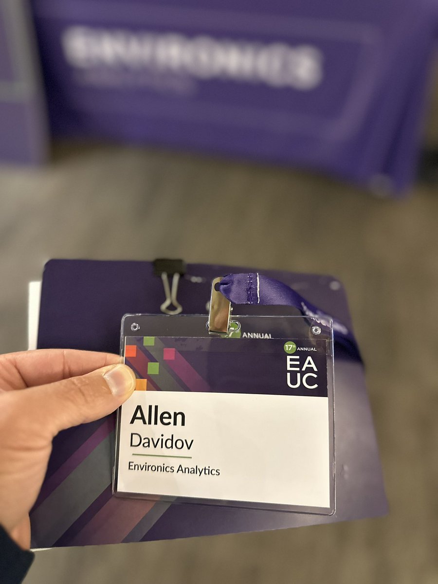 AllenDavidov's tweet photo. Yesterday we at @EnvironicsA hosted our 17th annual user conference. Happened to be my 12th, as both staff and client. I’ve typically referred to this day as a #DataGeek Christmas/Chanukah, but it’s truly much more. Most importantly, it was a day full of inspiration. #DataForGood https://t.co/r4hw6XkBnM
