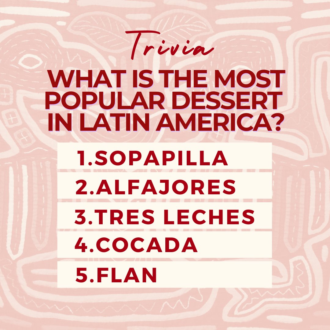 What is the most popular dessert in Latin America? Comment below! 
🍧🍨🍰🥧🍮🍭

#dessert #sweettooth #latinfood #dulces #sweet