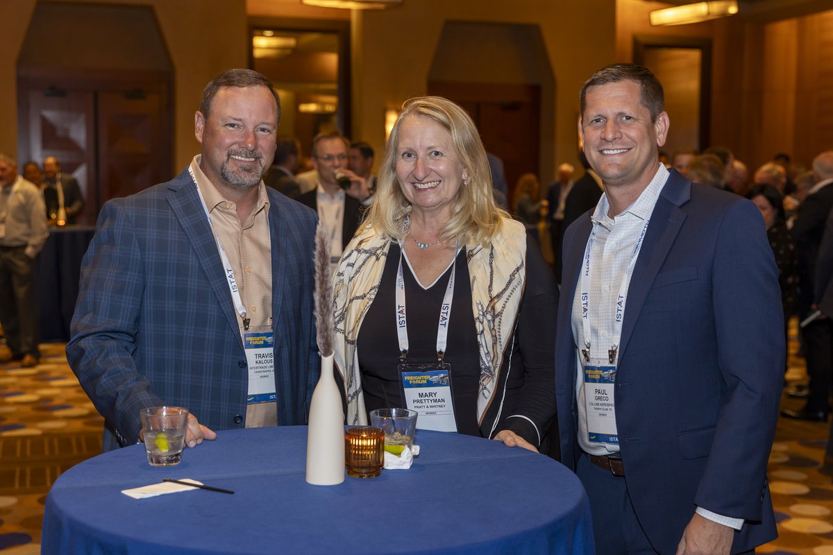 ISTATnews's tweet photo. The ISTAT Freighter Forum is off to a great start! Thank you to everyone who joined us for the Welcome Reception. We look forward to welcoming attendees this morning for an exciting lineup of cargo-focused panels.
#ISTATEvents #ISTATNetworking #ISTATFreighterForum https://t.co/s4SFOFNNgo