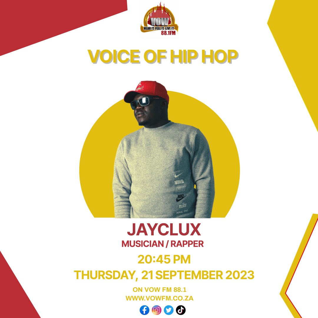 TickyboxMedia's tweet photo. Tune in tonight on @vowfm @jayclux chatting about his brand new single Top Dawg and his journey so far. https://t.co/4rIX30tHMO