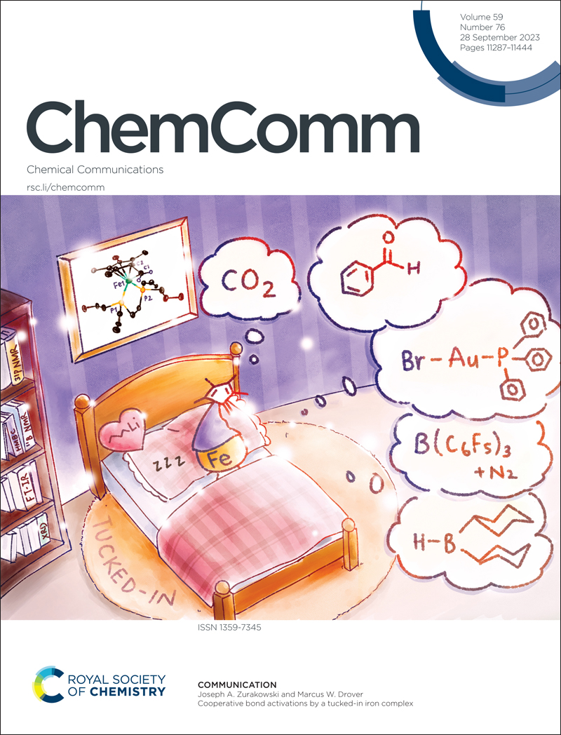 Chemical Communications (@chemcommun) on Twitter photo On the latest <a href="/ChemCommun/">Chemical Communications</a> cover:
'Cooperative bond activations by a tucked-in iron complex' by <a href="/marcuswdrover/">Marcus Drover</a> and @jzurakowski1 from <a href="/ChemUWindsor/">UWindsor Chemistry</a>.
Available in our Emerging Investigators collection here: buff.ly/45JNt9O
Artwork by <a href="/ChemKitty/">Renee Man</a>. On the latest <a href="/ChemCommun/">Chemical Communications</a> cover:
'Cooperative bond activations by a tucked-in iron complex' by <a href="/marcuswdrover/">Marcus Drover</a> and @jzurakowski1 from <a href="/ChemUWindsor/">UWindsor Chemistry</a>.
Available in our Emerging Investigators collection here: buff.ly/45JNt9O
Artwork by <a href="/ChemKitty/">Renee Man</a>.