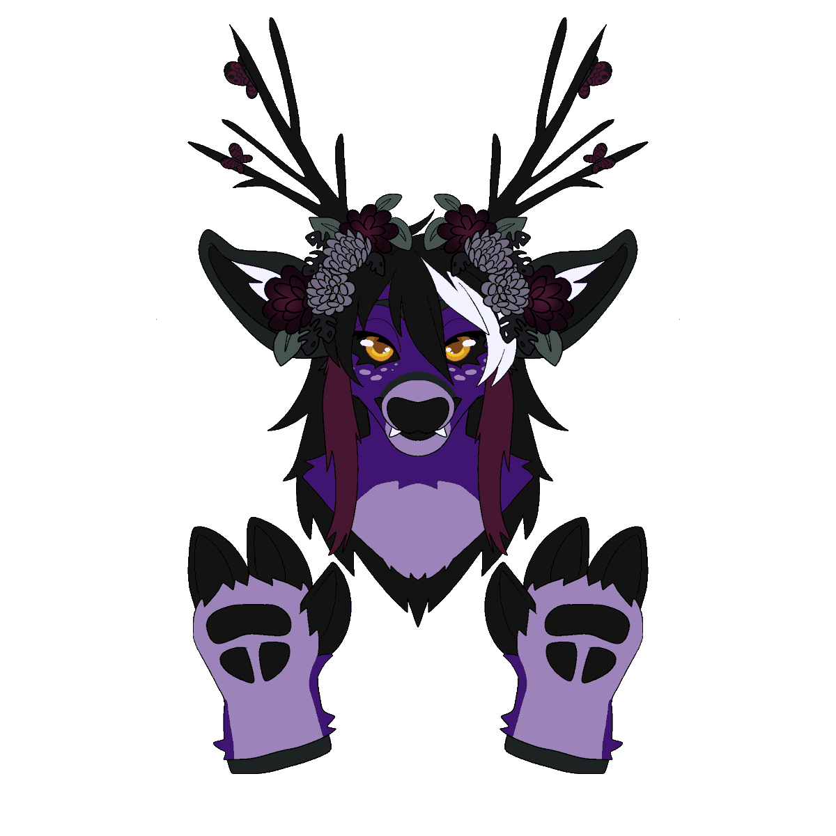 BlinkerTrinkets's tweet photo. This premade deer will be ready just in time for the halloween season! She will come with a head, and cloven hoof gloves. Head has a hidden zipper in the back. https://t.co/tsy2jy9uL1