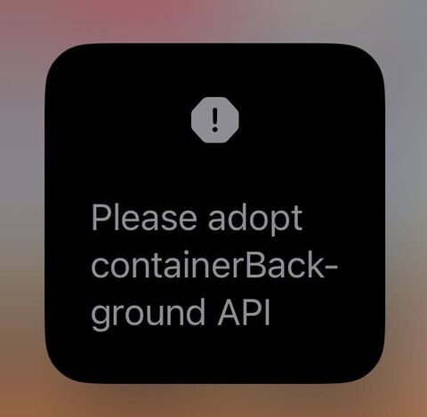 Great idea to tell this to the users, Apple. 🤦‍♂️ 

(Working on getting the Count on Me widgets working again on #iOS17... 🙄)