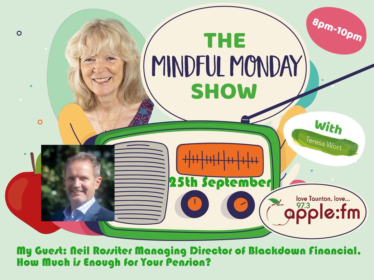 🎙️ Tune in to @AppleFMTaunton on Monday 25th September, between 8pm&10pm, to hear Neil appear on Teresa Wort’s #MindfulMonday show. We can't wait to listen! 💚