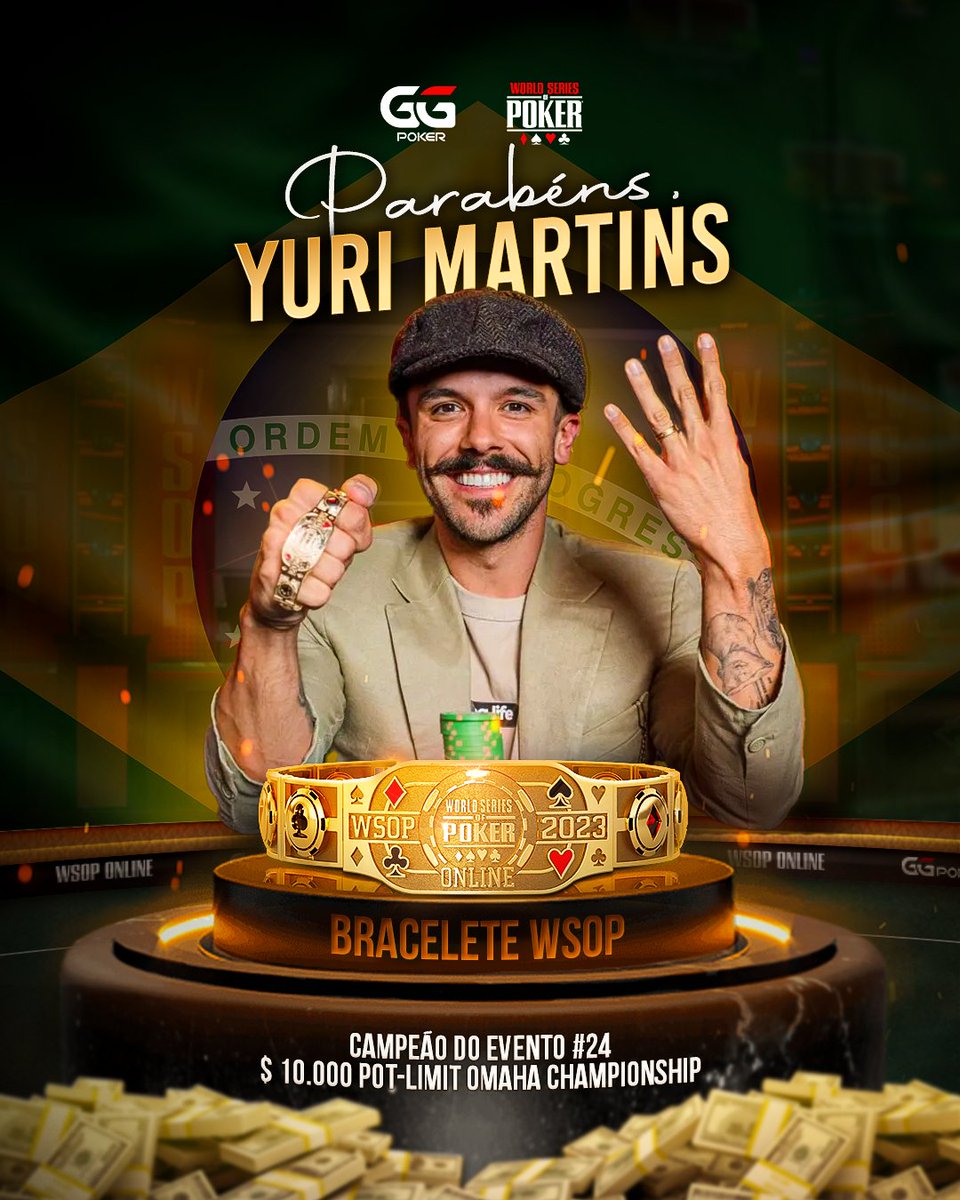 É TETRAAAA! <a href="/YuriNerdguy/">Yuri Martins Dzi.</a> mais uma vez campeão da WSOP!