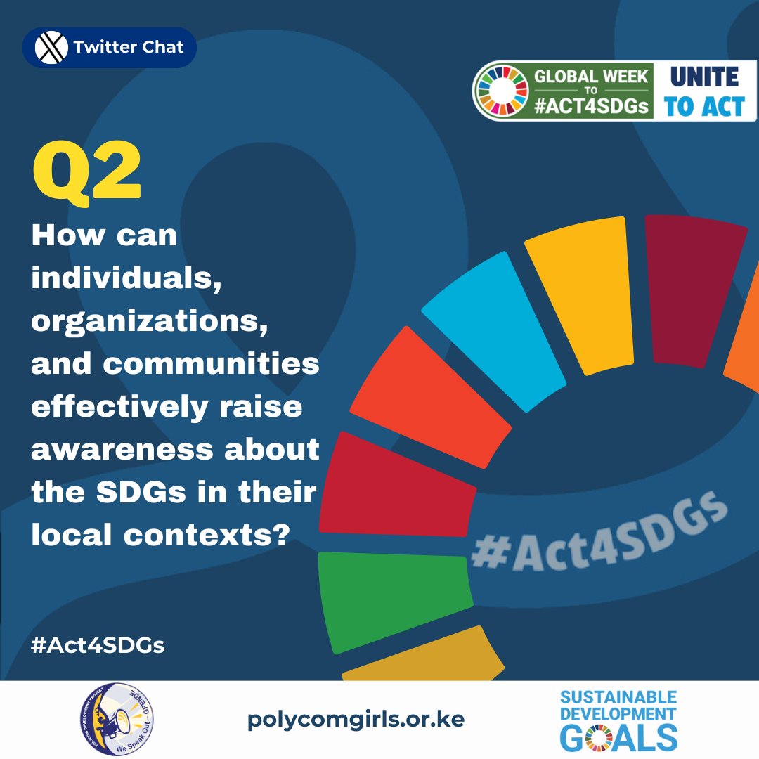 polycomdev's tweet photo. @SDGaction @SDGsKenyaForum @nyasigoti @UNFPAKen @whiteband @urbancampaign @TheSafecityApp @elsamariedsilva @DSWKenya @woman_kind Q2. How can individuals, organizations, and communities effectively raise awareness about the SDGs in their local contexts?
#Act4SDGs #Polycomspeaks https://t.co/ttnFEqtDuW