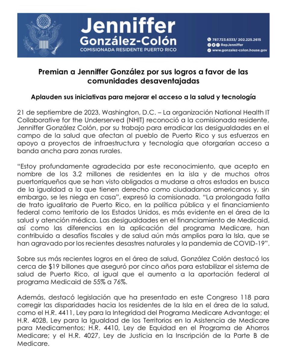 Jenniffer González tweet media