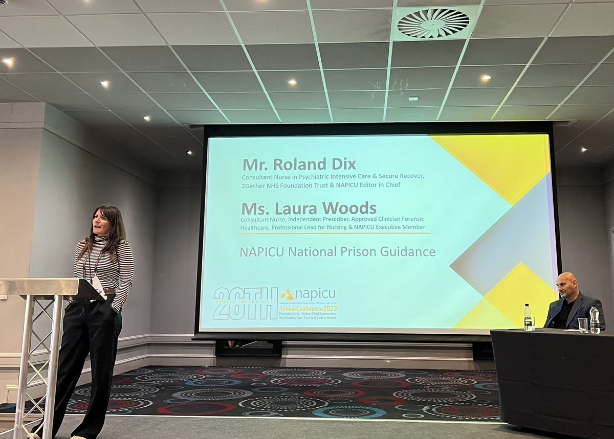 Our own <a href="/napicu/">NAPICU</a> executives and heroes <a href="/LauraLwoods28/">Laura</a> and Roland Dix giving an overview of the Napicu #prison guidance. #picu