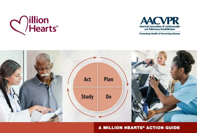 AACVPR's tweet photo. AACVPR and the CDC’s Division for Heart Disease and Stroke Prevention are pleased to announce the release of the second edition of the Million Hearts®/AACVPR Cardiac Rehabilitation Change Package (CRCP). Download it now: https://t.co/H9s7gQqaMm https://t.co/3OWRGloooq