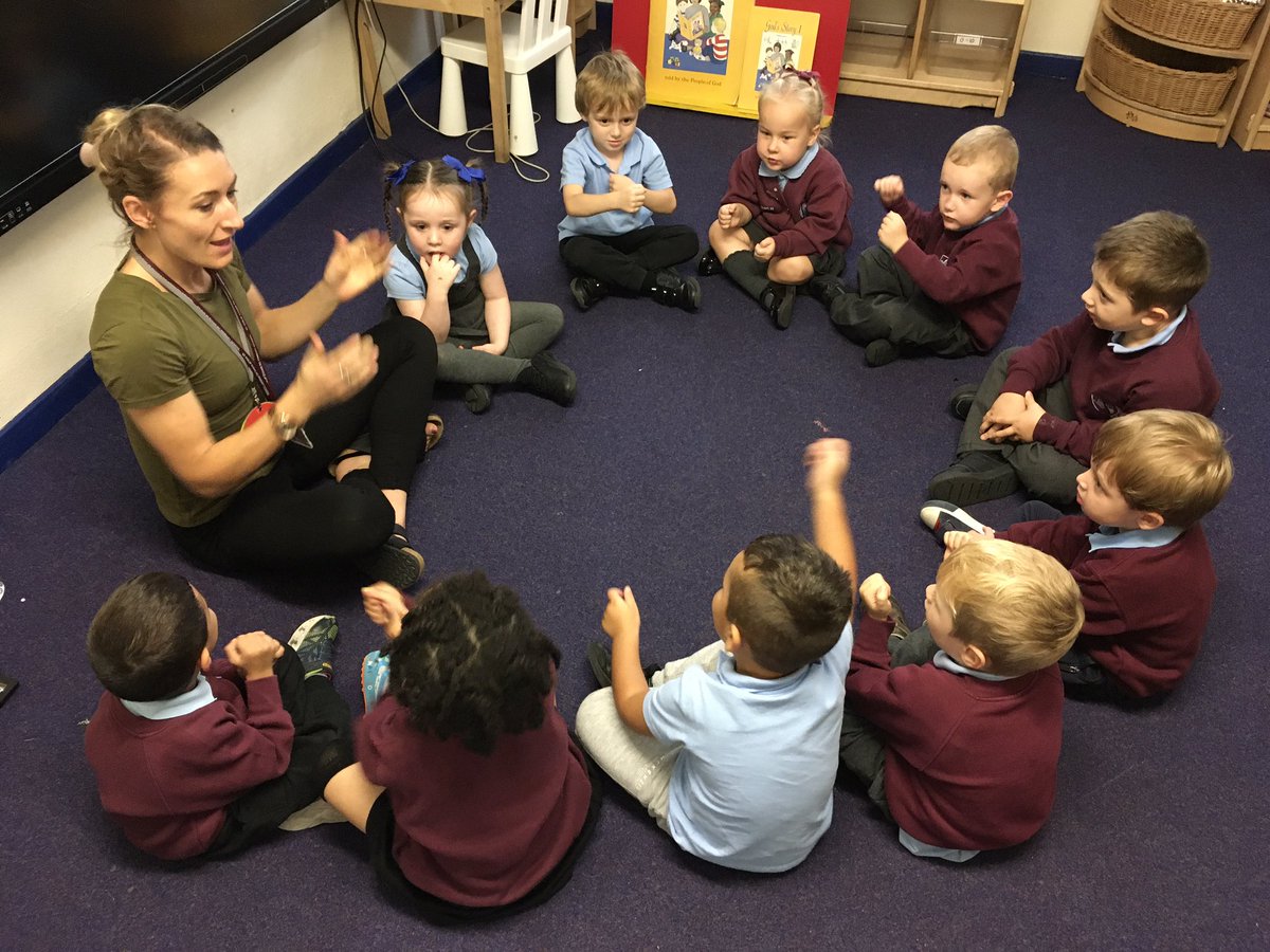 Stphilipevanspr's tweet photo. Today in nursery we have been practicing sitting in our learning shapes whilst we sing our favourite songs.
#SPEmeithrin https://t.co/r08k8PAsJb