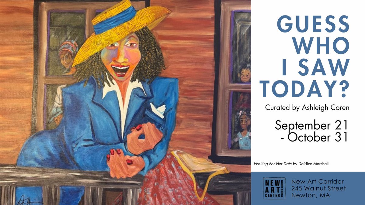 Artscope Magazine (@ascopemagazine) on Twitter photo Tonight! Opening reception for “Guess Who I Saw Today?” the narrative work of DaNice Marshall, Matt Brackett & Ivan Brens from 6-8 p.m. <a href="/NewArt1977/">New Art Center</a>’s New Art Corridor Gallery, 61 Washington Park, Newton MA; show remains on view through Oct. 31. Details: newartcenter.org/the-new-art-ce… Tonight! Opening reception for “Guess Who I Saw Today?” the narrative work of DaNice Marshall, Matt Brackett & Ivan Brens from 6-8 p.m. <a href="/NewArt1977/">New Art Center</a>’s New Art Corridor Gallery, 61 Washington Park, Newton MA; show remains on view through Oct. 31. Details: newartcenter.org/the-new-art-ce…