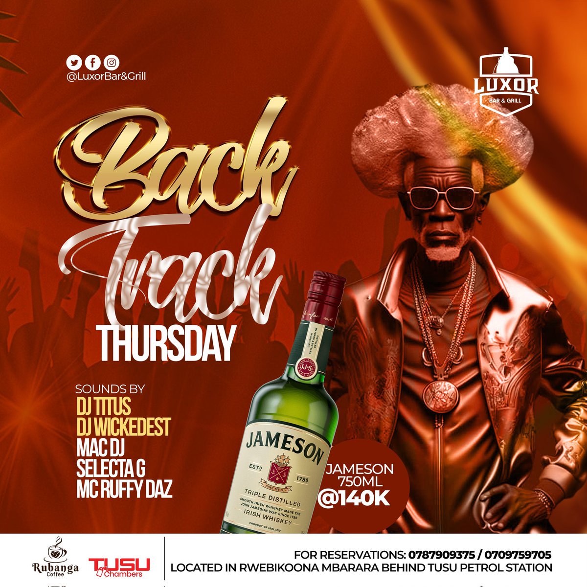 CruzErnest2's tweet photo. Mbarara Today na Tonight we are enjoying music from @macdj43 @djtitusug @dj_wickedest2 @selectaG @LordzDaz @LuxorBarMbra
๐พ @jamesonwhiskey 750ml@140k ๐พ
Fall in & we enjoy #BackTrackThursday 's
#canadaindia #dilanpolat #ICCWorldCup2023 #JusticeForMohbad https://t.co/YjOU342Wjy