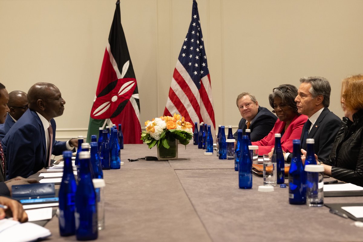 Met today with President Ruto of Kenya to advance shared priorities, including investing in a robust private sector and promoting peace and stability in the Horn of Africa. We appreciate Kenya’s leadership on the global stage.