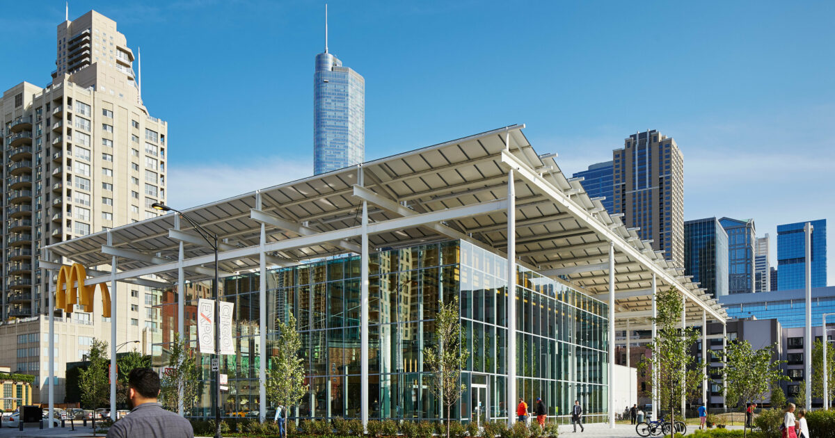 Today on #TBT we are heading to Chicago for lunch at McDonalds. Designed by @RossBarneyArchitects, this was first commercial project in Chicago to use CLT. Takes a completely different approach to fast food dinning. zurl.co/cZC7  

<a href="/McDonalds/">McDonald's</a>  #masstimberbuilding