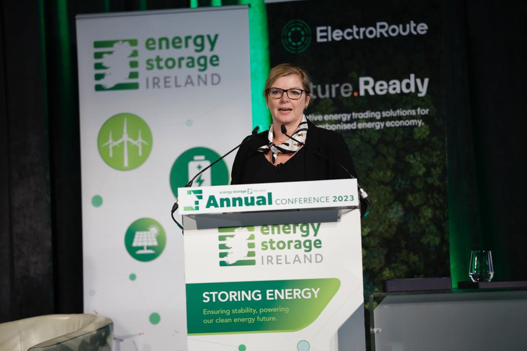 Sarah Griffiths, Vice President, Government &amp; Regulatory Affairs at @Hydrostor discusses Hydrostor's compressed air energy storage which uses their patented A-CAES technology at #ESIconf23
