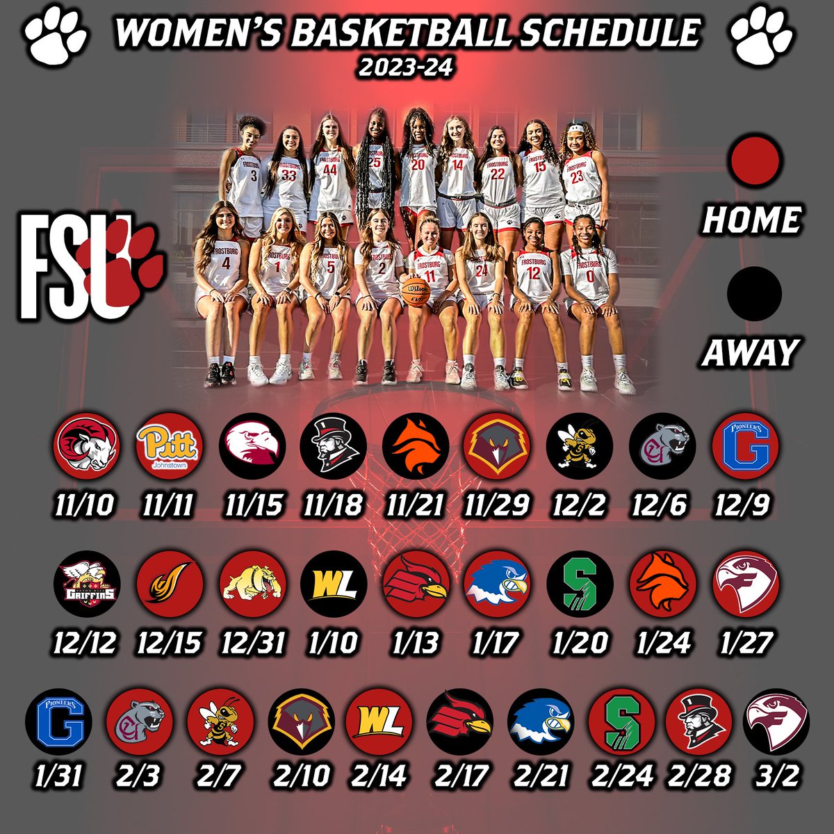 Check out our schedule for the 2023-2024 season! Mark your calendars‼️ #rollkitties