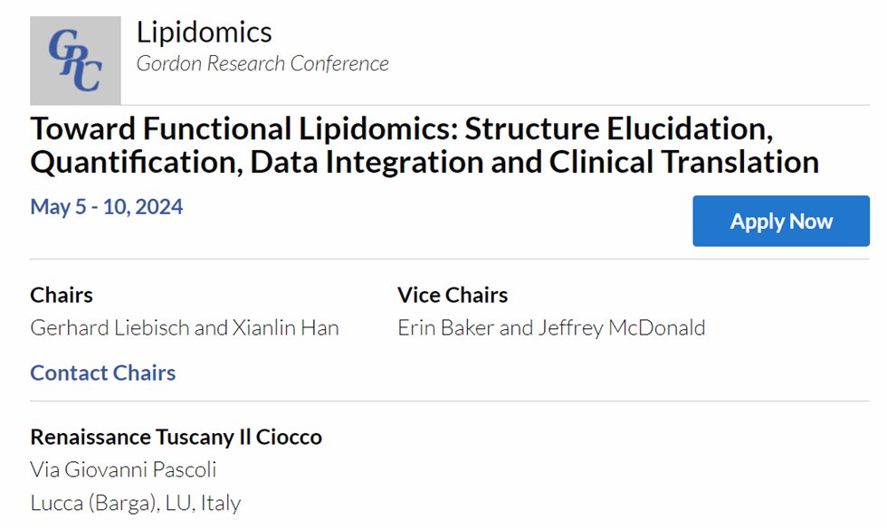 Lipidomics Regensburg (@lipidomicsrgb) on Twitter photo Don't miss the impressive lineup of keynote speakers and discussion leaders for the 2nd #Lipidomics Gordon Research Conference in Tuscany, May 2024 grc.org/lipidomics-con… <a href="/GordonConf/">Gordon Research Conferences</a> <a href="/EpiLipidNET/">EpiLipidNET</a> <a href="/lipidmaps/">LIPID MAPS</a> <a href="/___iLS____/">International Lipidomics Society</a> <a href="/LipidomicsSI/">Lipidomics Standard Initiative (LSI)</a> Don't miss the impressive lineup of keynote speakers and discussion leaders for the 2nd #Lipidomics Gordon Research Conference in Tuscany, May 2024 grc.org/lipidomics-con… <a href="/GordonConf/">Gordon Research Conferences</a> <a href="/EpiLipidNET/">EpiLipidNET</a> <a href="/lipidmaps/">LIPID MAPS</a> <a href="/___iLS____/">International Lipidomics Society</a> <a href="/LipidomicsSI/">Lipidomics Standard Initiative (LSI)</a>